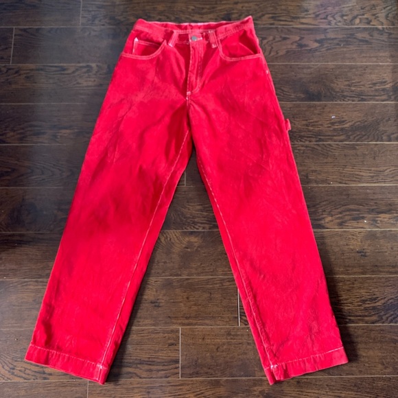 Brandy Melville Pants - Brandy Melville Corduroy Red Pants